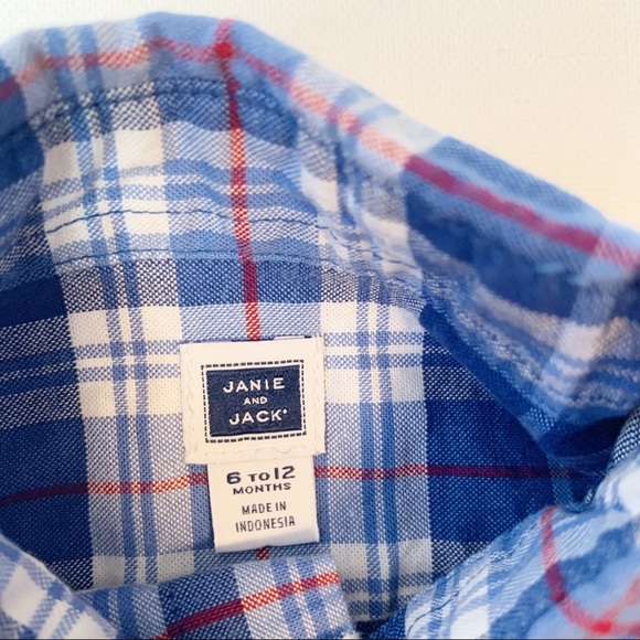 Janie and Jack plaid button down shirt - Picture 4 of 4